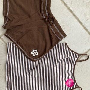 Girls LIMITED TOO Tank Top Cami Bra/Shorts sz 12